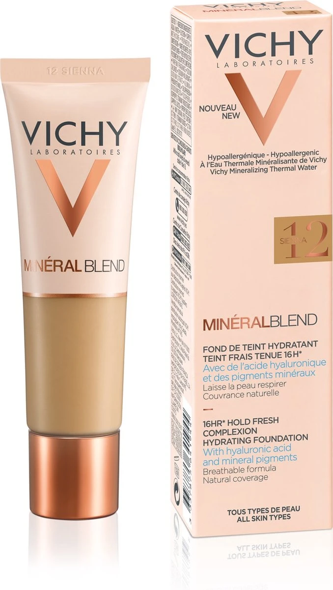 Vichy Minéralblend Foundation - 12 Sienna - 30ML - Natuurlijke Dekking 9 Vichy Minéralblend Foundation - 12 Sienna - 30ML - Natuurlijke Dekking - Afbeelding 9