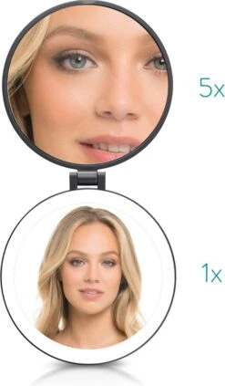 Navaris 1x/5x Vergrotende Make-up Spiegel - Compacte Opvouwbare Kap- En Reisspiegel - Led-verlichte Dubbelzijdige Make-upspiegel - Zwart 9 Navaris 1x/5x Vergrotende Make-up Spiegel - Compacte Opvouwbare Kap- En Reisspiegel - Led-verlichte Dubbelzijdige Make-upspiegel - Zwart -Cosmeticawinkel 700x1200 4