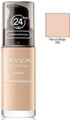 Revlon Colorstay Foundation With Pump - 220 Natural Beige (Oily Skin) -Cosmeticawinkel 702x1200 1