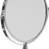 Dubbele Make-up Spiegel/scheerspiegel Op Voet 17 X 23 Cm Zilver - Badkamer Scheerspiegels Op Standaard