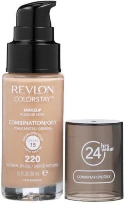 Revlon Colorstay Foundation With Pump - 220 Natural Beige (Oily Skin) -Cosmeticawinkel 728x1200