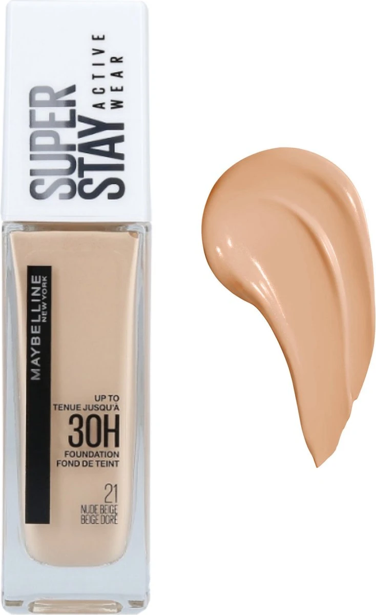 Maybelline - Superstay Active Wear Foundation - 21 Nude Beige 13 Maybelline - Superstay Active Wear Foundation - 21 Nude Beige - Afbeelding 13