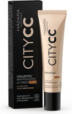 MÁDARA Anti-Pollution CC Cream SPF15 Medium Beige 40ml - Hyaluronzuur -UVA/UVB -Cosmeticawinkel 757x1200