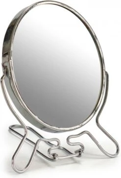 Merkloos Scheerspiegel 12cm 2-zijdig (één Zijde 2x Vergrotend) - Aluminium