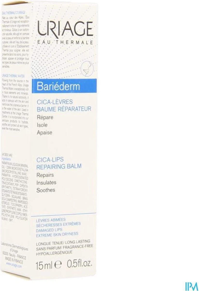Uriage Lippenbalsem Bariéderm Cica-Levres Baume Reprateur 4 Uriage Lippenbalsem Bariéderm Cica-Levres Baume Reprateur - Afbeelding 4