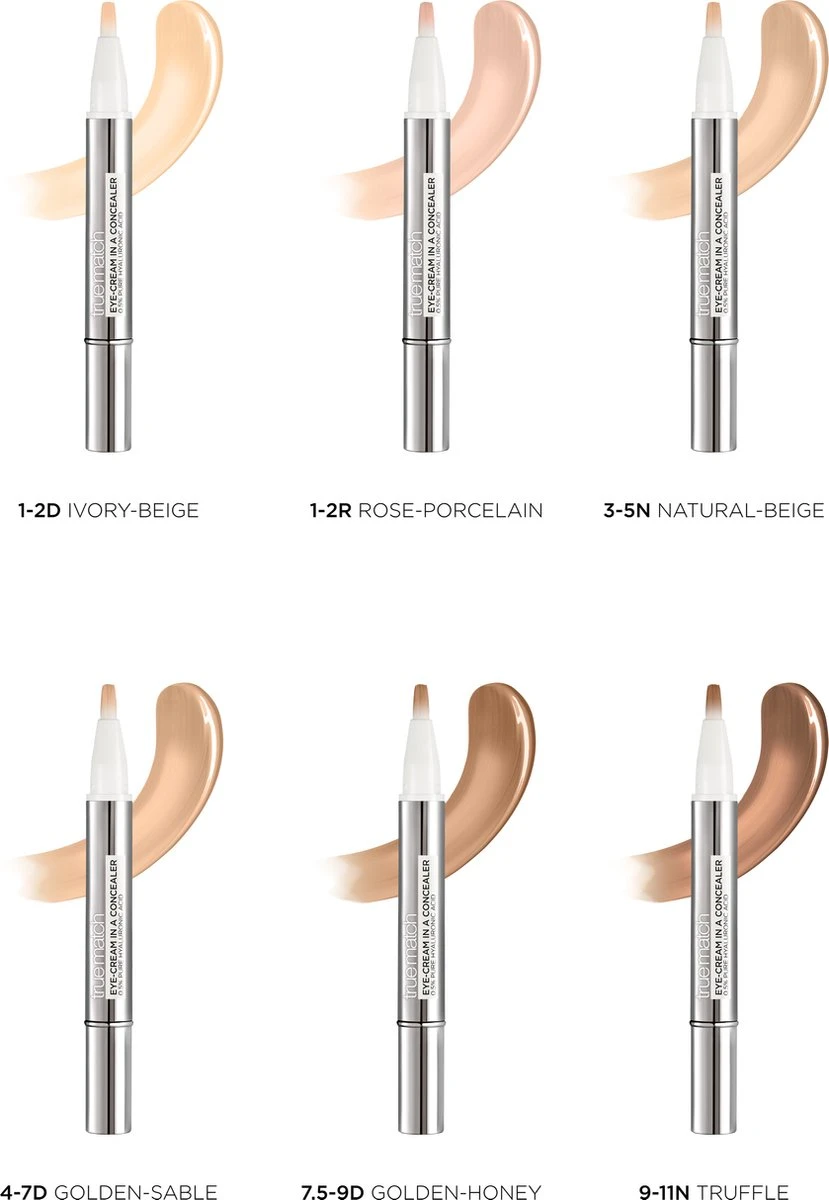 L’Oréal Paris - True Match Eye-Cream In A Concealer - 1-2R Rose Porcelain 7 L’Oréal Paris - True Match Eye-Cream In A Concealer - 1-2R Rose Porcelain - Afbeelding 7