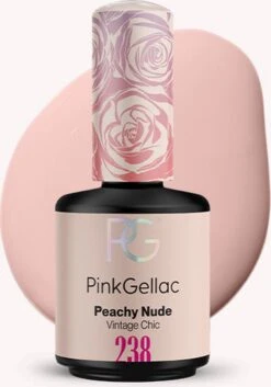 Pink Gellac - Peachy Nude - Gellak - Vegan - Perzik - Glanzend - 15ml