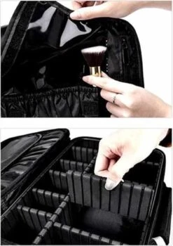 Cosmetica Koffer - Make-up Koffer Met Verstelbare Vakken - Visagie En Nagelstyliste Beauty Koffer - 26x23x9CM -Cosmeticawinkel 848x1200 1