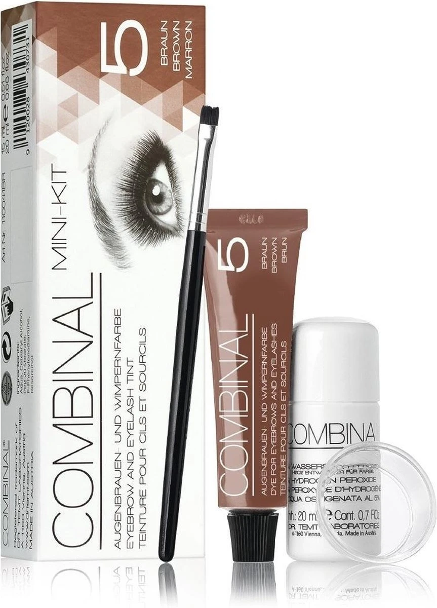 Combinal Wenkbrauw- En Wimperverf Bruin Kit 1 Combinal Wenkbrauw- En Wimperverf Bruin Kit