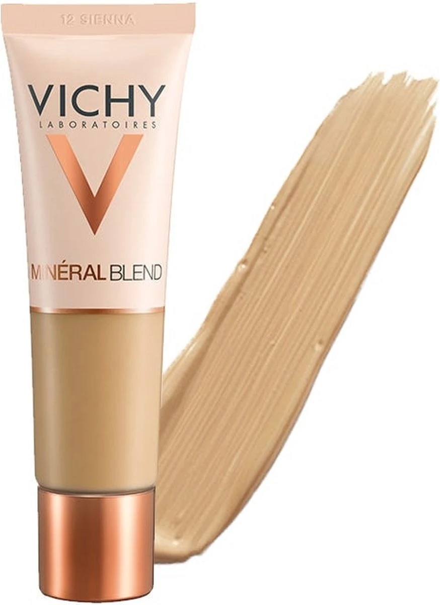 Vichy Minéralblend Foundation - 12 Sienna - 30ML - Natuurlijke Dekking 3 Vichy Minéralblend Foundation - 12 Sienna - 30ML - Natuurlijke Dekking - Afbeelding 3