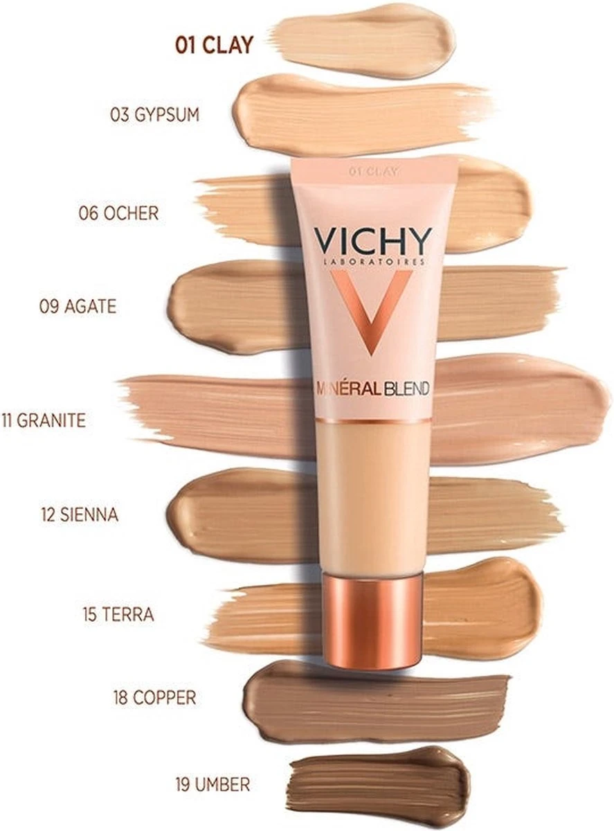 Vichy Minéralblend Foundation - 12 Sienna - 30ML - Natuurlijke Dekking 10 Vichy Minéralblend Foundation - 12 Sienna - 30ML - Natuurlijke Dekking - Afbeelding 10