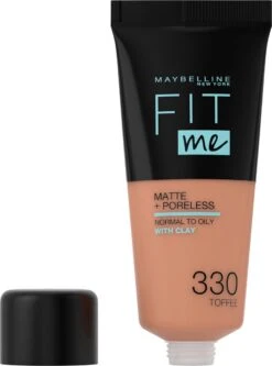 Maybelline Fit Me Matte & Poreless Foundation - 330 Toffee -Cosmeticawinkel 891x1200