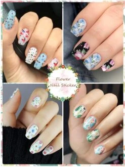 GUAPÀ® Nagelstickers & Nail Wraps - Nail Art - Nagel Folie - Diverse Kleuren Nail Wrap - 14 Vellen Nagelstickers | Bloemen Nagelstickers | Nagellak Folie -Cosmeticawinkel 899x1200 10