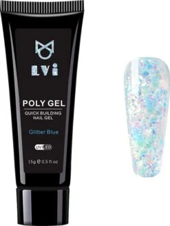 Elvi Polygel Starterskit -Complete Set Inc. USB UV/Led Mini Lamp-6x15g Polygel Kleuren Blauw - Nagelverlenging Polyacryl UV Nagellak-Quick Extension Temperature Color Changing Gel Blue Green -Cosmeticawinkel 905x1200 4