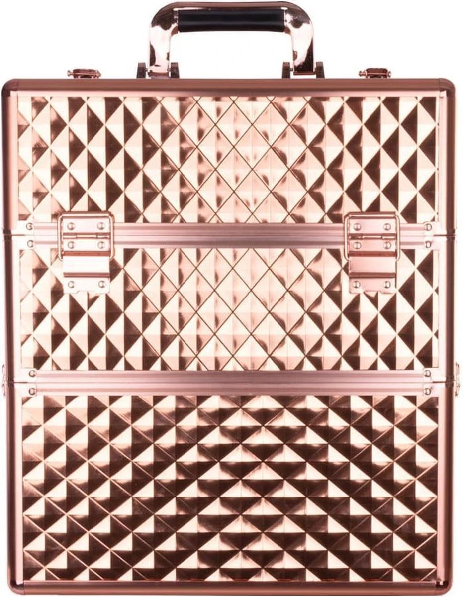 Koffer Groot 3D Gold Met Opbergvakken 4 Koffer Groot 3D Gold Met Opbergvakken - Afbeelding 4