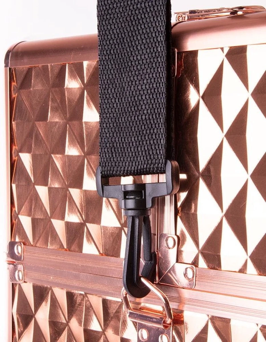 Koffer Groot 3D Gold Met Opbergvakken 5 Koffer Groot 3D Gold Met Opbergvakken - Afbeelding 5