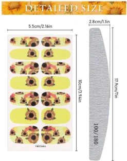 GUAPÀ® Nagelstickers & Nail Wraps - Nail Art - Nagel Folie - Diverse Kleuren Nail Wrap - 14 Vellen Nagelstickers | Bloemen Nagelstickers | Nagellak Folie -Cosmeticawinkel 940x1200