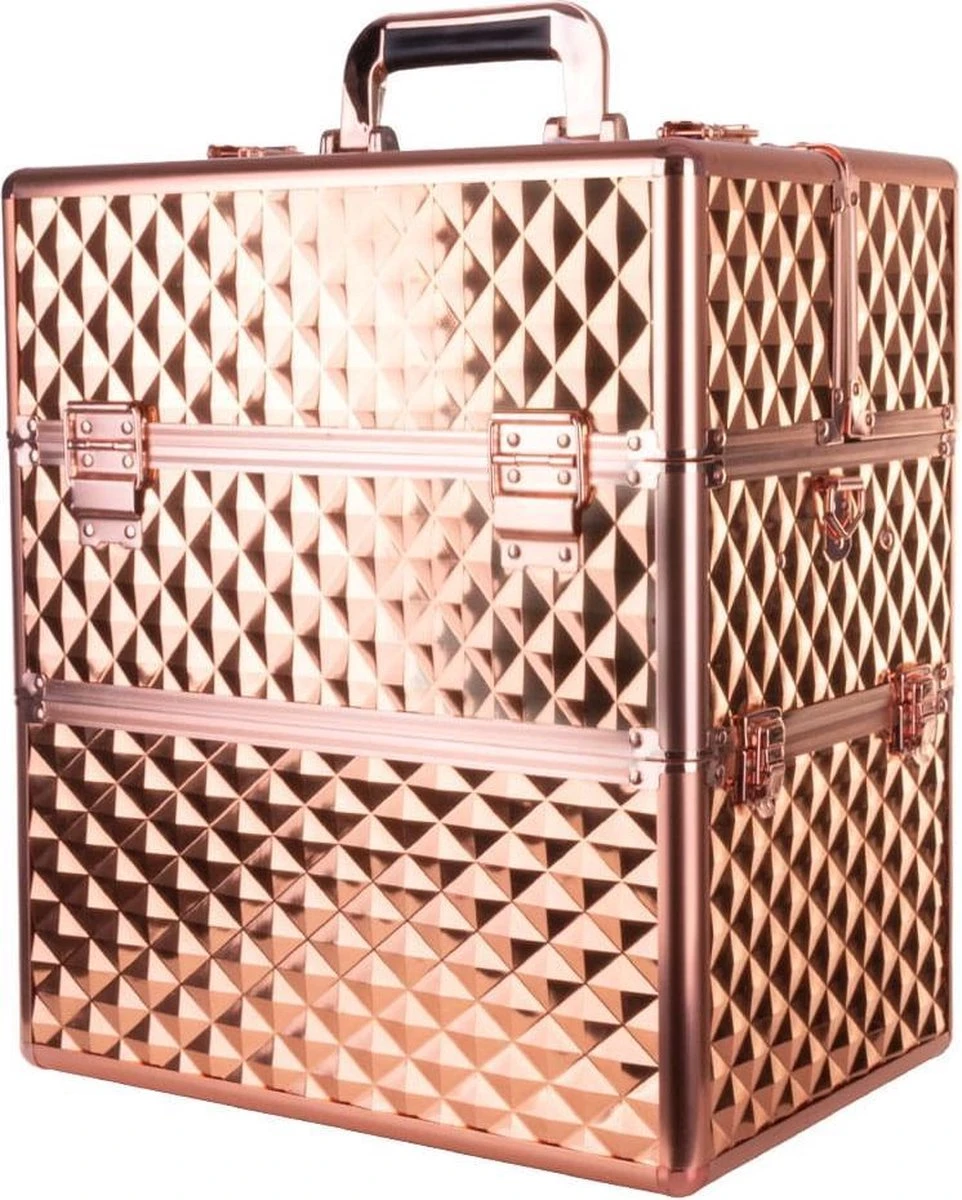 Koffer Groot 3D Gold Met Opbergvakken 1 Koffer Groot 3D Gold Met Opbergvakken