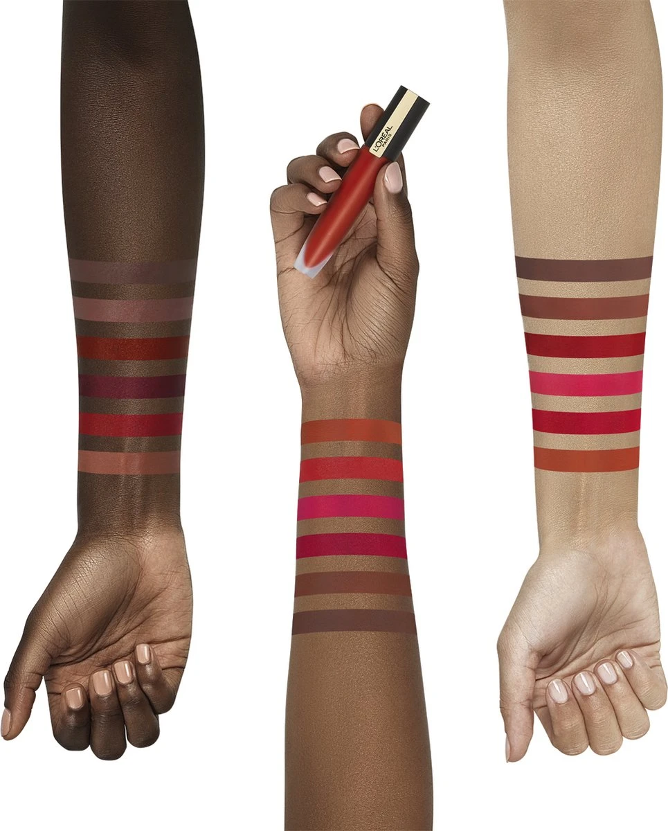 L'Oréal Paris Rouge Signature Lippenstift - 104 I Rebel - Paars - Matte Vloeibare Lipstick 7 L'Oréal Paris Rouge Signature Lippenstift - 104 I Rebel - Paars - Matte Vloeibare Lipstick - Afbeelding 7