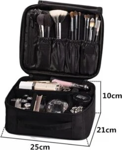 Make-up Koffer - Cosmetica Koffer - Visagie Opbergtas - Beauty Organizer Met Verstelbare Vakken - Roze -Cosmeticawinkel 975x1200 6
